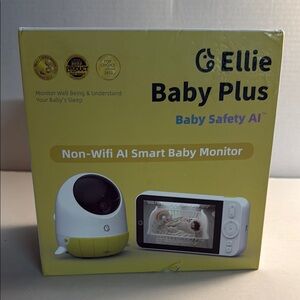 Ellie Baby Plus AI Monitor - Yellow and White